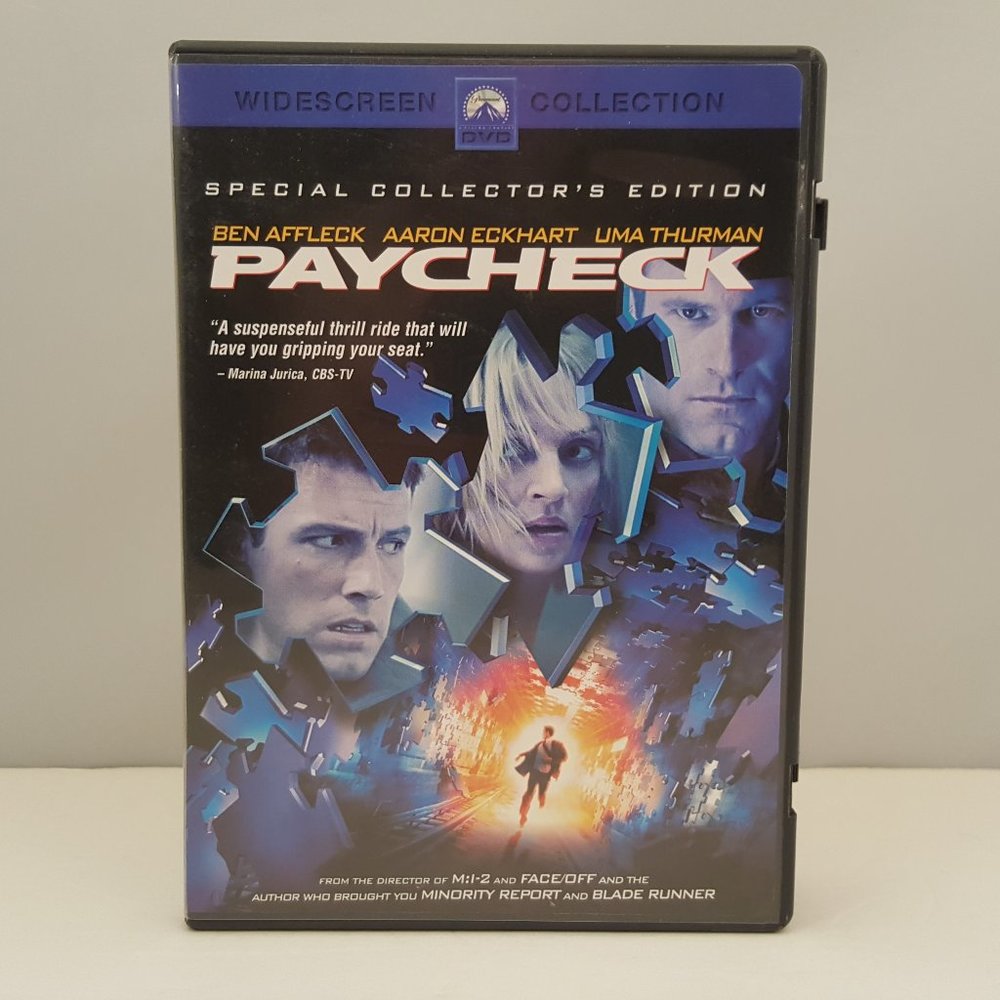 PAYCHECK Special Collectors Edition DVD Widescreen 2004 USED